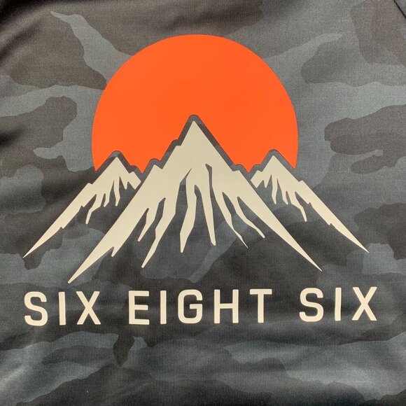 686 Mens Small Blue Camo Hoodie Long Sleeve Bonded Fleece Pullover Snowboarding - Picture 11 of 12